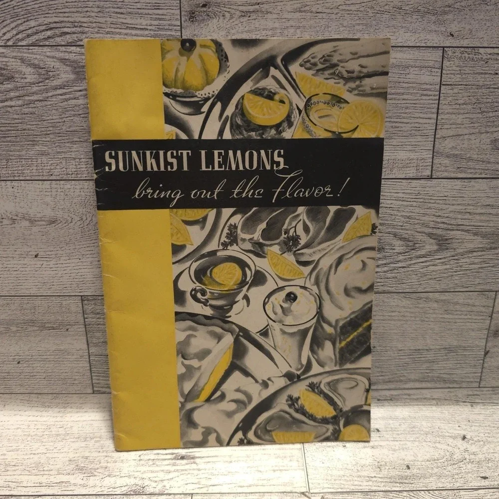 Vintage 1930's - 40's Lemon Recipe‎ Book Sunkist 